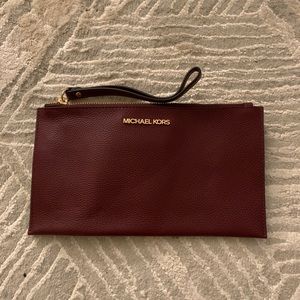 Burgundy Michael Kors Wristlet